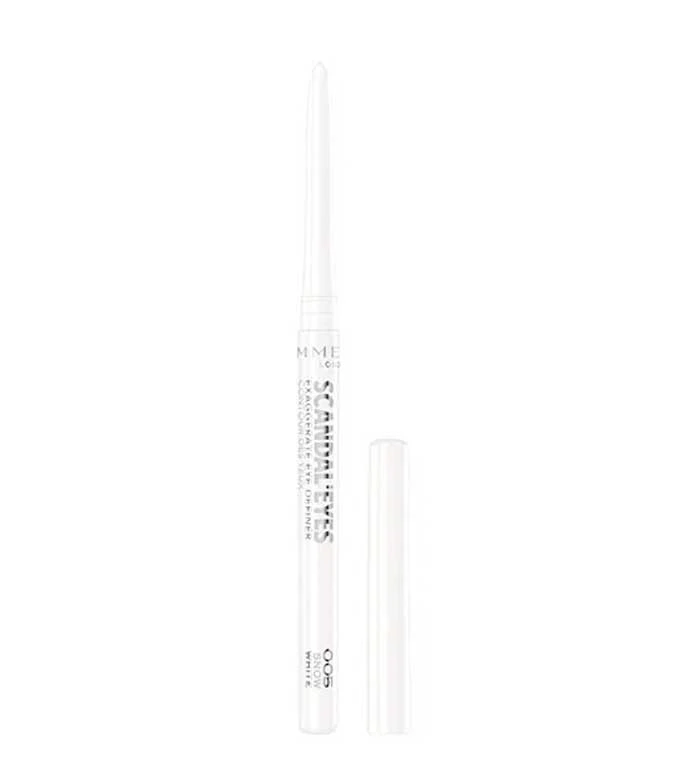 Rimmel Scandaleyes White Eyeliner Pencil 005 Snow White Long Lasting Eye Makeup for Precise Application - Rimmel London