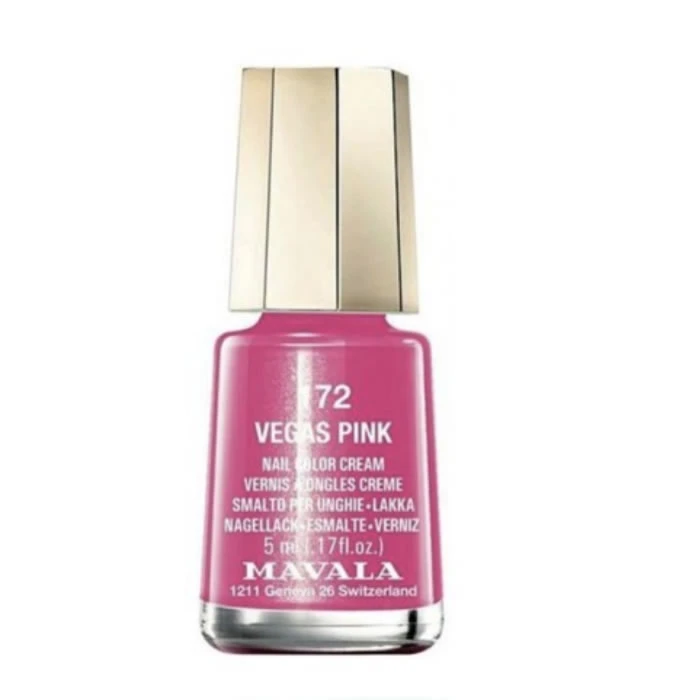 Mavala Vegas Pink 172 Mini Nail Polish Long Lasting Travel Manicure 5ml Essentials - Mavala