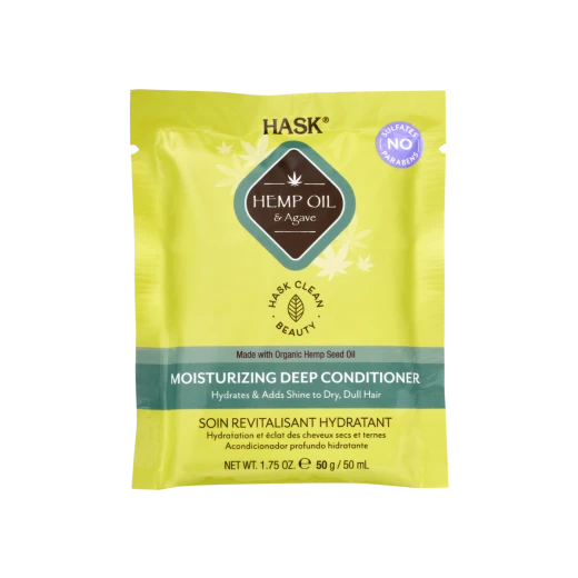 Hask Hemp Oil and Agave Moisturizing Deep Conditioner Sachet 50ml Hask Hemp Oil and Agave Moisturizing Deep Conditioner Sachet 50ml