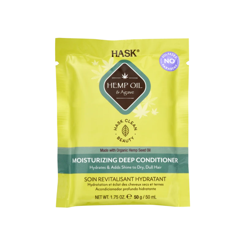 Hask Hemp Oil and Agave Moisturizing Deep Conditioner Sachet 50ml - Hask
