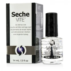 Seche Vite Dry Fast Top Coat Nail Polish 0.5 fl oz Quick Drying Formula Long Lasting Clear Topcoat Manicure