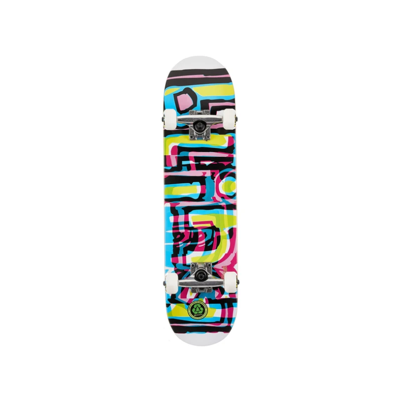 Blind Logo Glitch White Complete Skateboard, Size 7.25 Inches - Blind