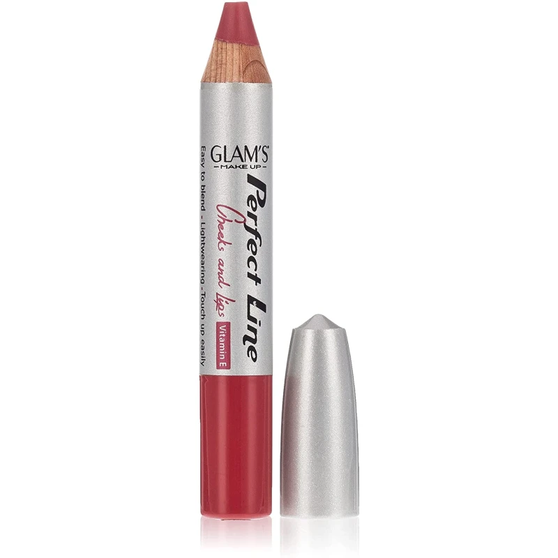 Glam's Creamy Lip Pencil Duo for Lips & Cheeks Natural Finish Makeup Blush Pen All in One - Glam's