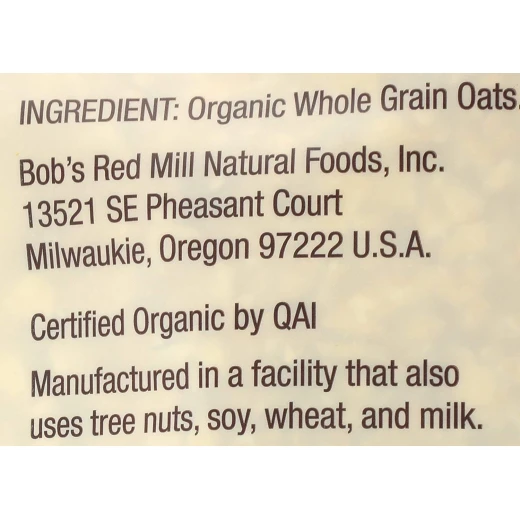Bob's Red Mill Organic Quick Cooking Rolled Oats, 907gram - Bob's Red Mill - Image 3