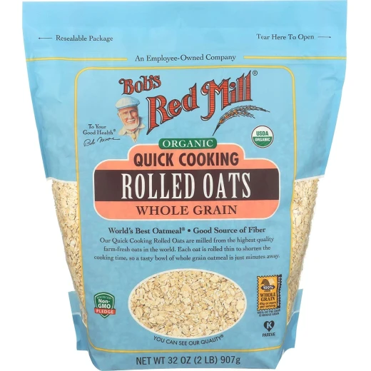 Bob's Red Mill Organic Quick Cooking Rolled Oats, 907gram Bob's Red Mill Organic Quick Cooking Rolled Oats, 907gram
