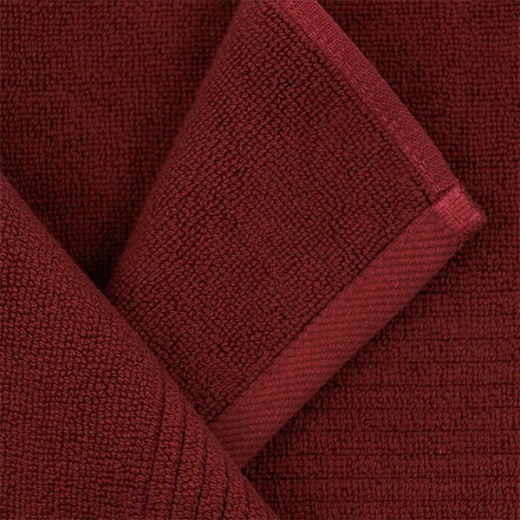Nova Home Pretty Collection Bath Mat Towel, Cotton, Burgundy Color - Nova Home - Image 2