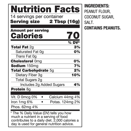 Better Body Food Gluten Free Original Peanut Butter Powder, 227gram - Image 2