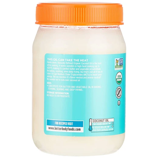 Better Body Food Organic Refined Coconut Oil, 458ml - Better Body Food - Image 2