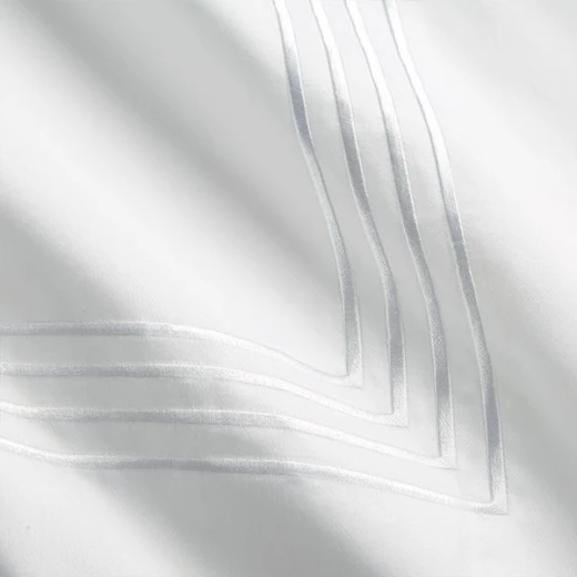 Nova Home Cruise Duvet Cover Set, Cotton, 600 Thread Count, White Color, King Size - Nova Home - Image 2