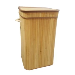 Nova Home Lorin Foldable Square Laundry Basket, Beige Color
