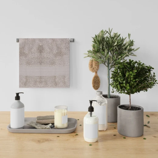 Nova Home Towel, Cotton, Stone Color - Nova Home - Image 2