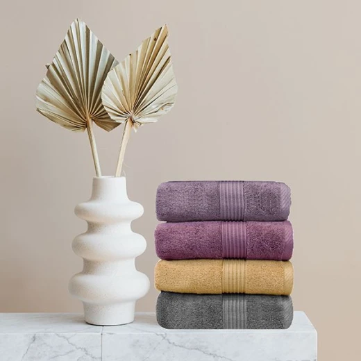 Nova home pretty collection towel, cotton, charcoal color, 50*100 cm - Nova Home - Image 3