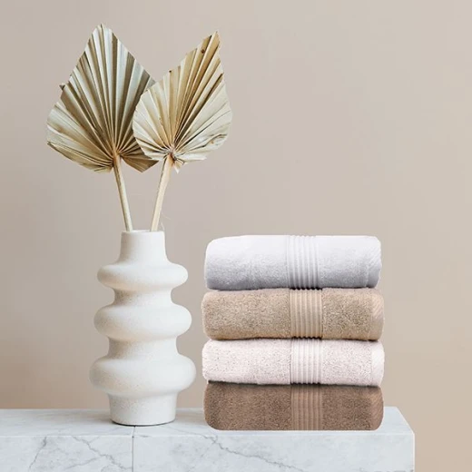 Nova home pretty collection towel, cotton, moka color, 50*100 cm - Nova Home - Image 3