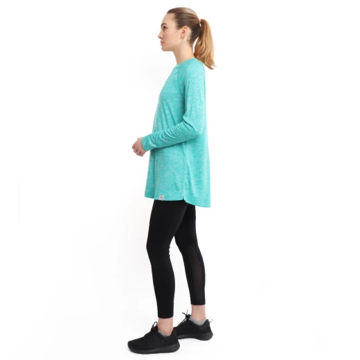 RB Women's Long Sleeve Training Top, Small Size, Earth Green Color - RB - Image 2