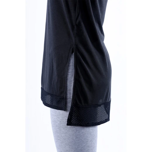 RB Women's Side High-Low T-Shirt, XX Large Size, Black Color - RB - Image 4