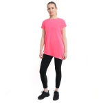 RB Women's Side High-Low T-Shirt, XX Large Size, Pink Color - RB