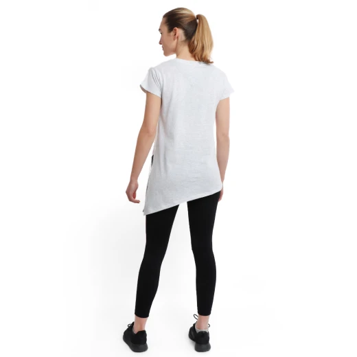 RB Women's Side High-Low T-Shirt, XX Large Size, Grey Color - RB - Image 2