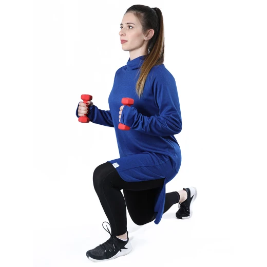 RB Women's Long Running Hoodie, XX Large Size, Royal Blue Color - RB - Image 2