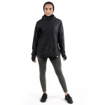 RB Women's Short Running Hoodie, Large Size, Marble Black Color - RB