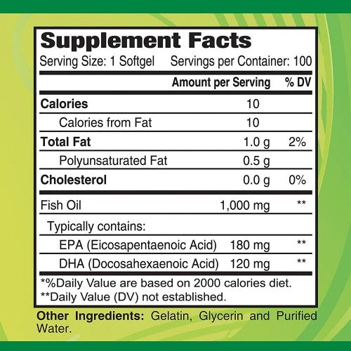 Alfa Vitamins Omega 3 Fish Oil, 1000 Mg, 60 Softgels - Alfa Vitamins - Image 2