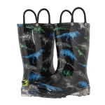 Western Chief Kids Dinosaur Friends Lighted Rain Boot, Black Color, Size 20 - Western Chief