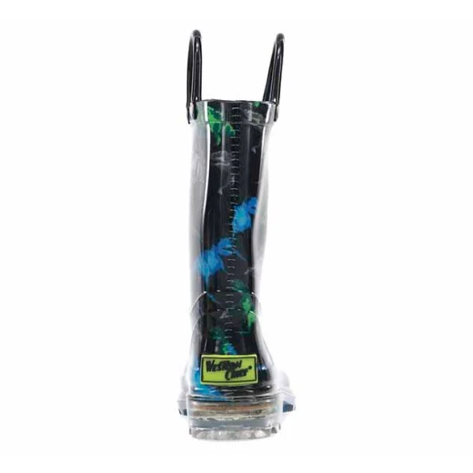 Western Chief Kids Dinosaur Friends Lighted Rain Boot, Black Color, Size 20 - Western Chief - Image 5