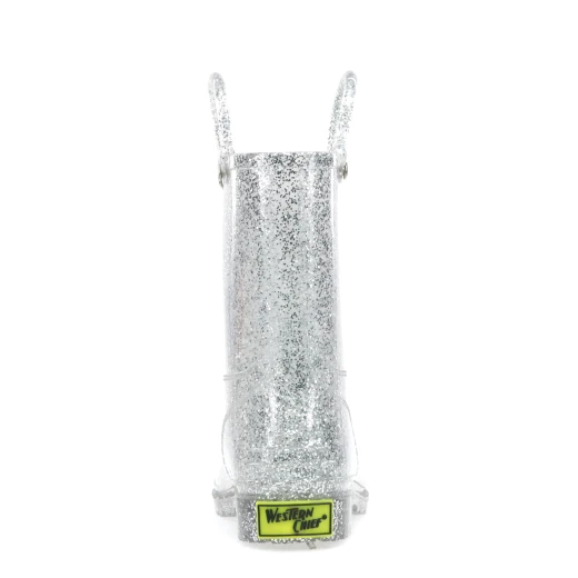 Western Chief Kids Glitter Rain Boots, Silver Color, Size 28 - Western Chief - Image 5