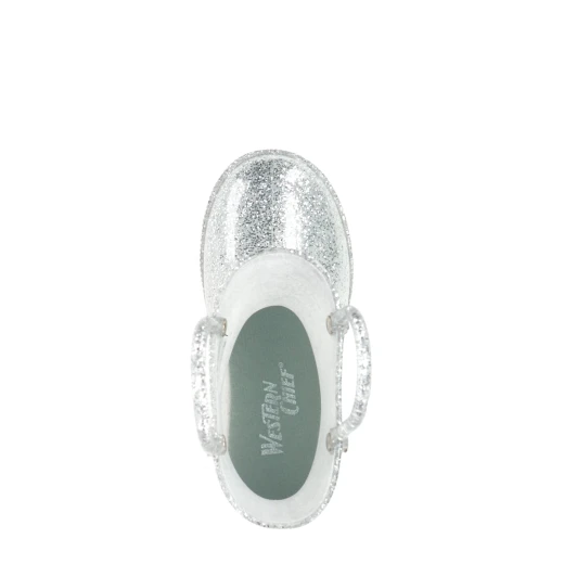Western Chief Kids Glitter Rain Boots, Silver Color, Size 28 - Western Chief - Image 7
