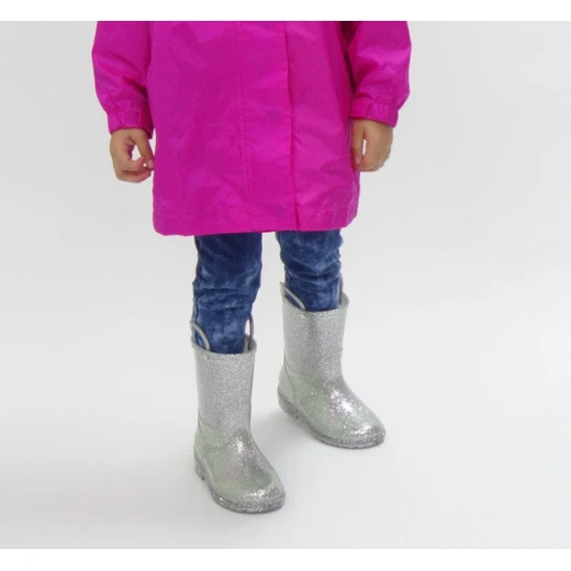 Western Chief Kids Glitter Rain Boots, Silver Color, Size 28 - Western Chief - Image 8