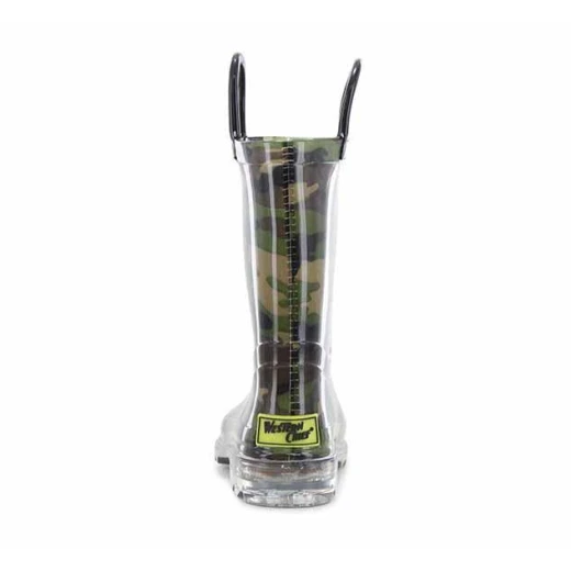 Western Chief Kids Camo Lighted Rain Boots, Green Color, Size 25 - Western Chief - Image 6
