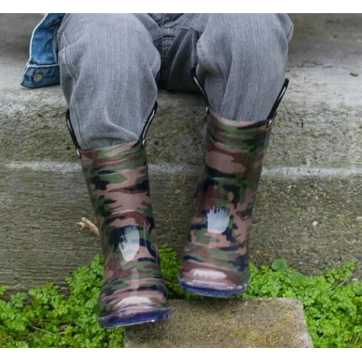 Western Chief Kids Camo Lighted Rain Boots, Green Color, Size 25 - Western Chief - Image 7
