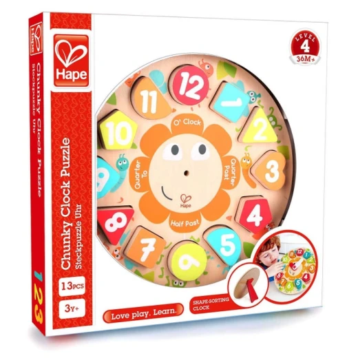 Hape Chunky Clock Puzzle - Hape - Image 2