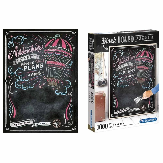 Clementoni Blackboard Travel Jigsaw Puzzle, 1000 Pieces Clementoni Blackboard Travel Jigsaw Puzzle, 1000 Pieces