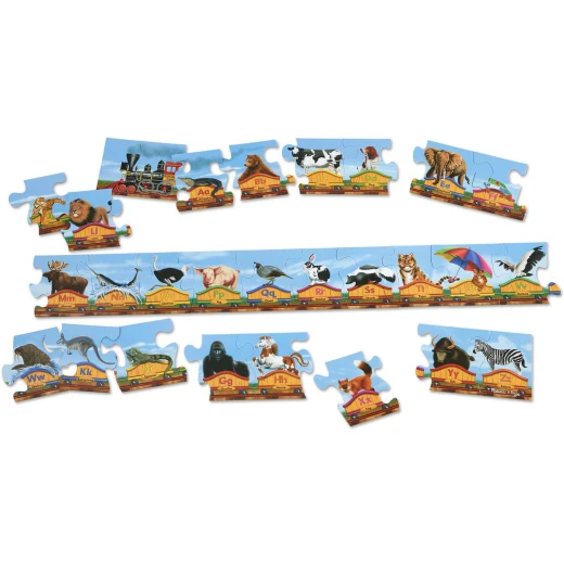Melissa & Doug Alphabet Train Floor Puzzle, 28 Pieces - Melissa &amp; Doug - Image 3