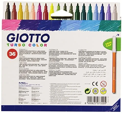 Giotto Turbo Color Fibre Pens, 36 Colours - Giotto - Image 3