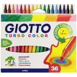 Giotto Turbo Color Fibre Pens, 36 Colours - Giotto