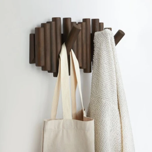 Umbra picket rail hook coat rack, aged walnut color - Umbra - Image 4