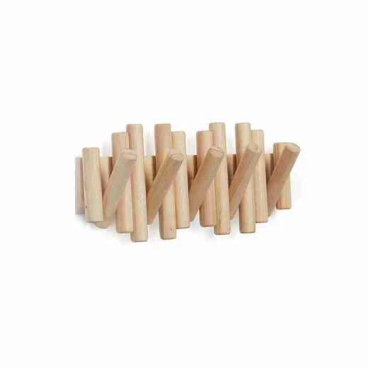 Umbra picket rail hook coat rack, light beige color Umbra picket rail hook coat rack, light beige color