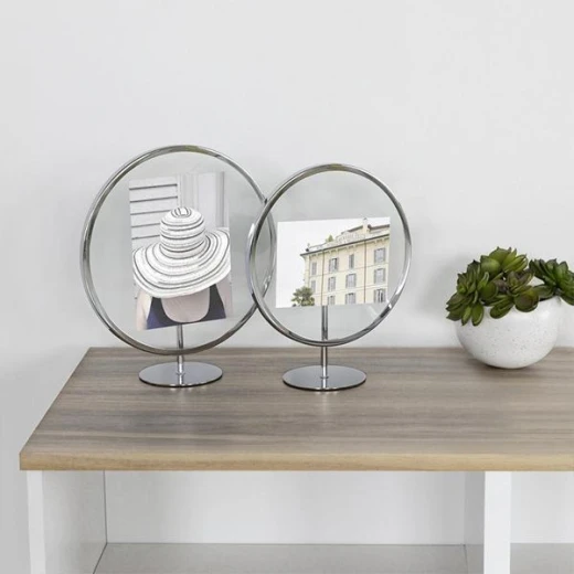 Umbra round photo frame, silver 5*7 cm - Umbra - Image 2