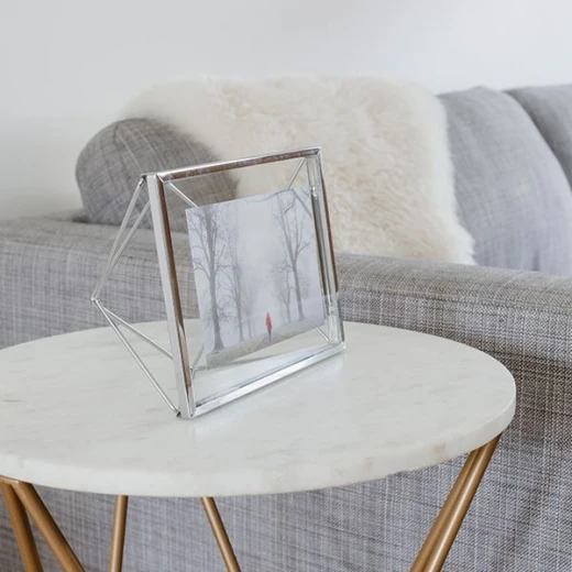 Umbra square photo frame, silver 4*6 cm - Umbra - Image 3