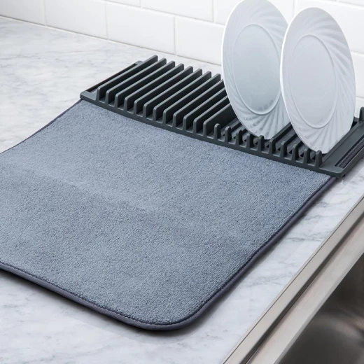Umbra dish drying matt with versatile dish rack, grey color - Umbra - Image 2