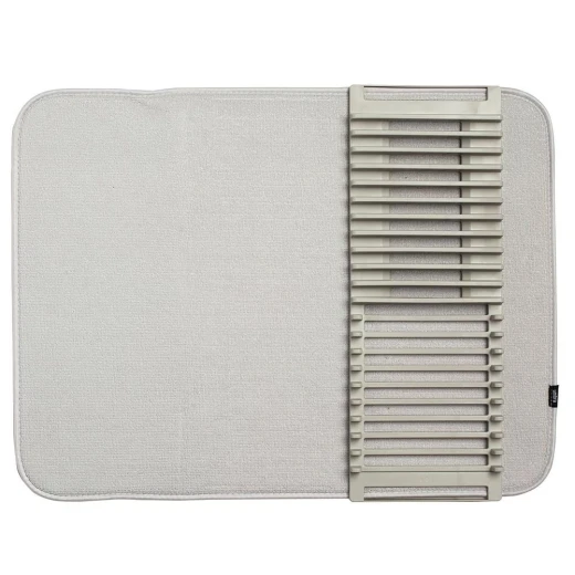 Umbra Dish Drying Matt with Versatile Dish Rack, Light Grey Color - Umbra - Image 2