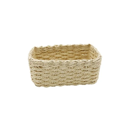 Weva stack faux rattan storage basket set, ivory color, 3 pieces - Weva - Image 3