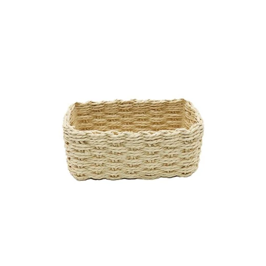 Weva stack faux rattan storage basket set, ivory color, 3 pieces - Weva - Image 2