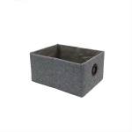 Weva hammer foldable textile storage basket, 19x26x13 cm, grey - Weva