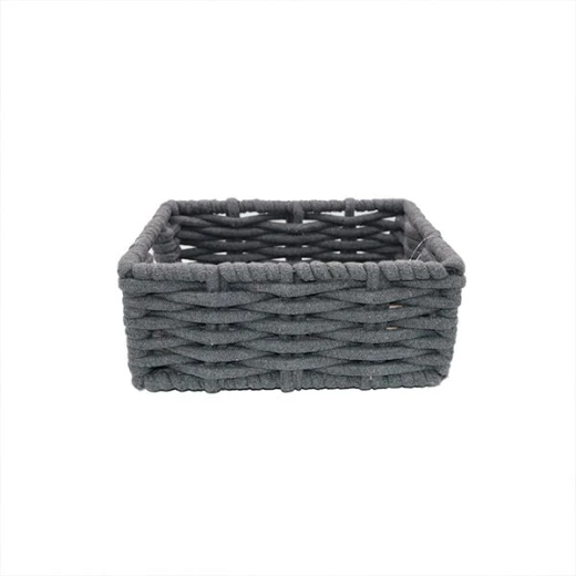 Weva reader cotton storage basket, charcoal - Weva - Image 2