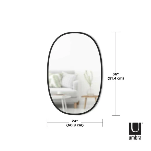 Umbra oval wall mirror, black - Umbra - Image 2