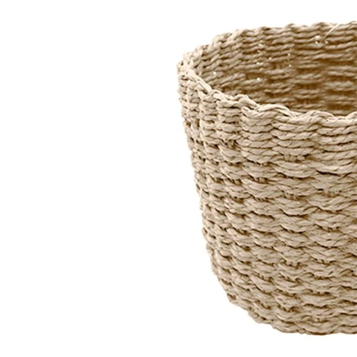 Weva rattique faux rattan storage basket set, 3 pcs ,natural - Weva - Image 2
