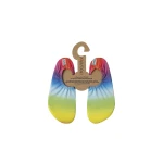 Slipstop Girls Non-slip Pool Shoes, Rainbow Color, Inf Size - Slipstop