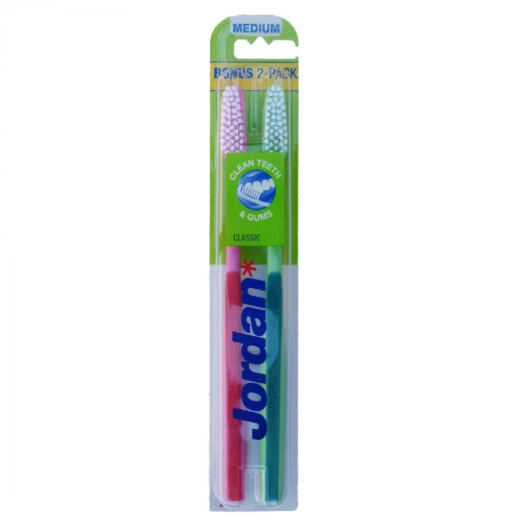 Jordan Toothbrush Classic Medium 2 Pack Jordan Toothbrush Classic Medium 2 Pack